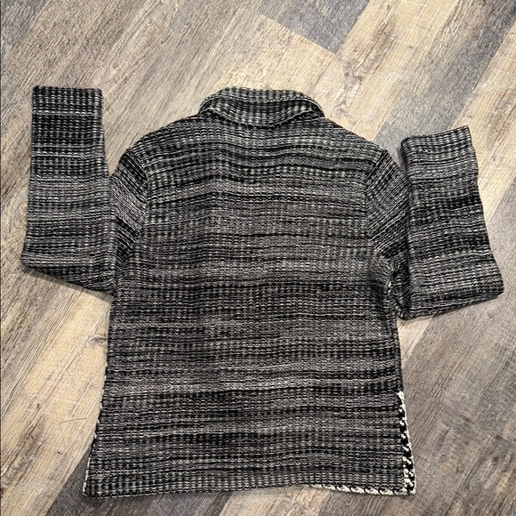 Chaps Monochrome Black and White Knit Sweater - Picture 7 of 8